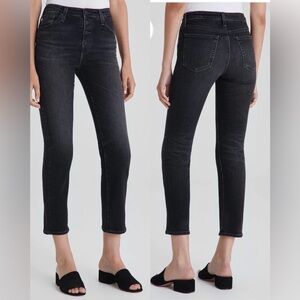 NWT AG Isabelle Button Up High Rise Straight Crop , size 27